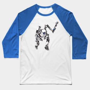 Portal 2 Atlas Waving Hello Baseball T-Shirt